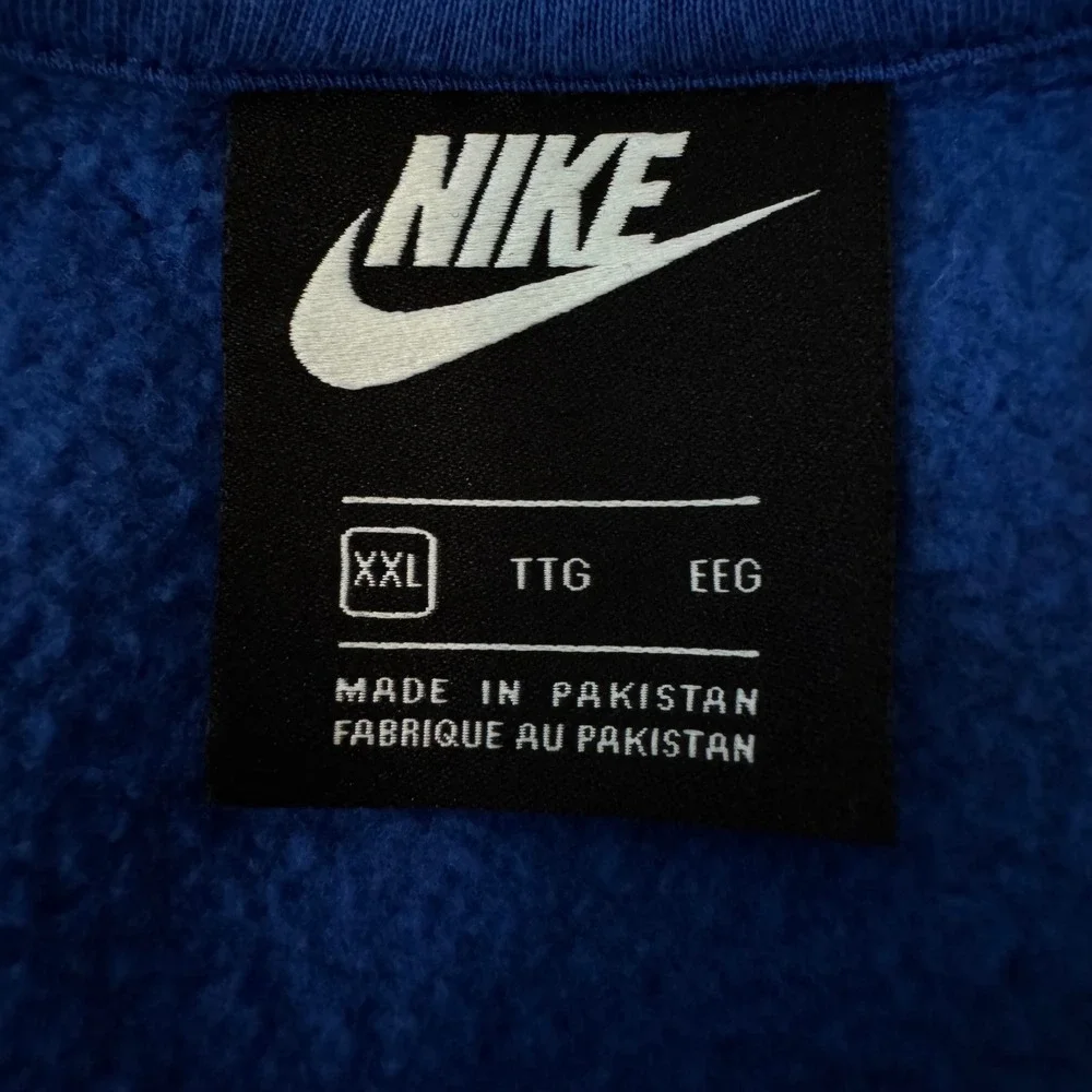 Nike Mens Crewneck Sweatshirt Blue Just Do It Graphic Print 80%‎ Cotton XXL #292